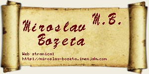 Miroslav Bozeta vizit kartica